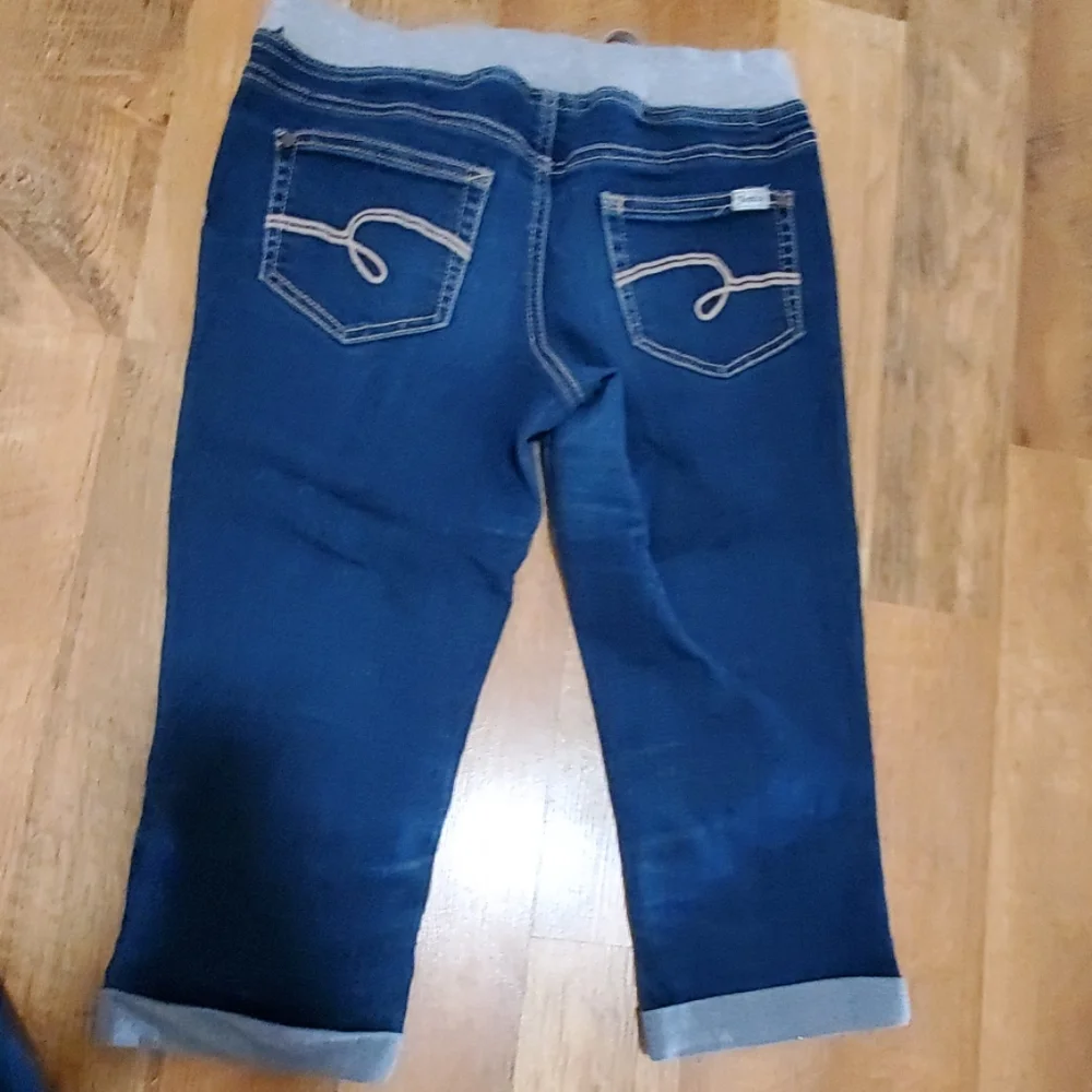 Justice Girls Super Low Cropped Jeans‎ Dark Wash Denim Size 12.5